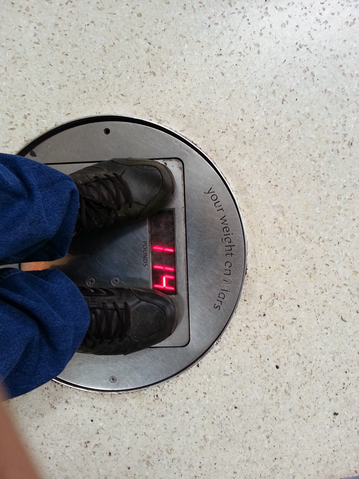 My weight on Mars (July 2013). That makes 927 reasons to go to Mars.